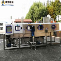 高壓熱水去油污烤盤清洗烘干一體機(jī) 小型塑料盤清洗風(fēng)干線