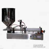 臥式半自動灌裝機 氣動帶斗膏液灌裝機