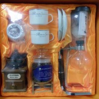 虹吸壺禮盒套裝 送禮6件含磨豆機、骨瓷咖啡杯、研磨機、咖啡壺