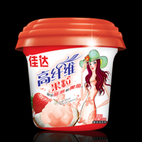 供應(yīng)休閑食品佳達高纖維果粒杯（草莓味）