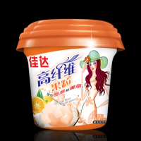 供應(yīng)休閑食品佳達高纖維果粒杯（香橙味）