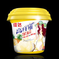 供應(yīng)休閑食品佳達高纖維果粒杯（菠蘿味）