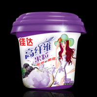 供應(yīng)休閑食品佳達高纖維果粒杯（葡萄味）