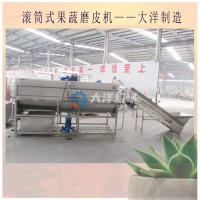 滾筒式土豆磨皮機 大洋直銷胡蘿卜清洗去皮流水線