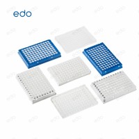 0.2mL96孔PCR板 EDO 半裙邊 透明 黑字