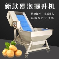 浸泡輸送提升機 根莖類蔬菜清洗機 凈菜生產(chǎn)線設備