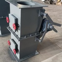 雙層重錘放料閥電動(dòng)雙層翻板閥